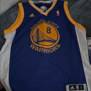 Adidas Golden State Warriors Blue and Gold Jersey